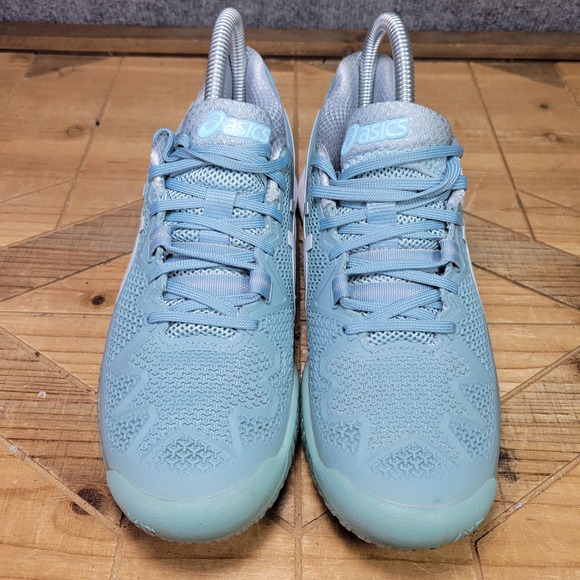 Asics Gel-Resolution 8 Women's 6 Light Blue Lace-Up 1042A072 Tennis Shoes - Picture 3 of 12